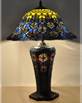 18 inches peacock tiffany figure table lamp ZM1802