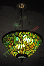 16 inches bamboo leaves tiffany ceiling lamp CL16008