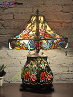 17 inches flower tiffany figure table lamps ZM1704
