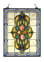 flower tiffany stained glass panel WP013-S