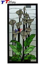 morning glory tiffany stianed glass window panel WP021-S