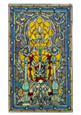 Multi-colored flower tiffany stained glass window WP007-S