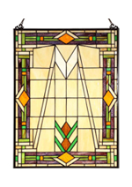 mission design tiffany stained glass windows panel WP014-S