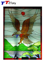 eagle design tiffany window WP023-S